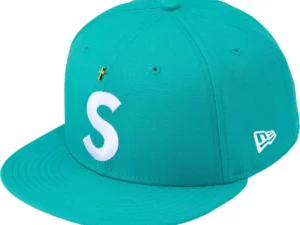 Supreme S Logo gold Cross 7 1/4 Fitted (SS24) Teal